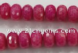 CCN1365 15.5 inches 8*12mm faceted rondelle candy jade beads