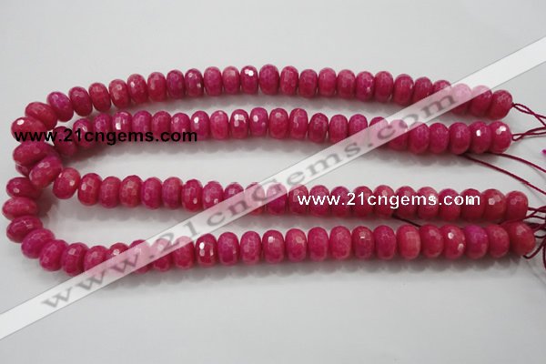 CCN1365 15.5 inches 8*12mm faceted rondelle candy jade beads