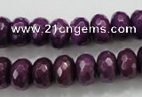 CCN1375 15.5 inches 8*12mm faceted rondelle candy jade beads