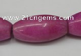 CCN138 15.5 inches 15*30mm rice candy jade beads wholesale