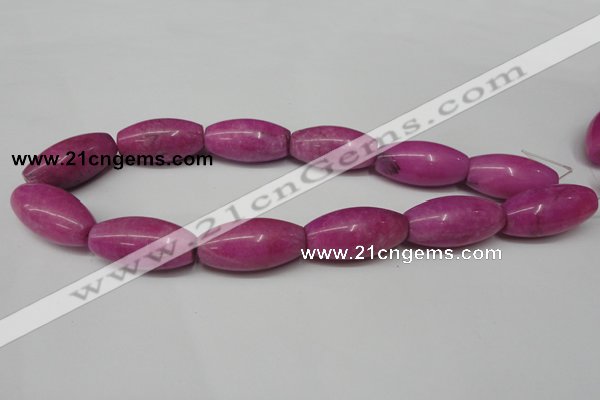 CCN138 15.5 inches 15*30mm rice candy jade beads wholesale