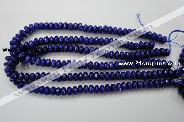 CCN1384 15.5 inches 6*10mm faceted rondelle candy jade beads