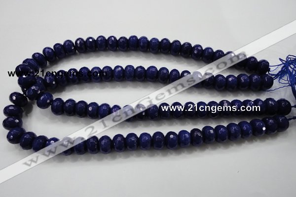 CCN1385 15.5 inches 8*12mm faceted rondelle candy jade beads