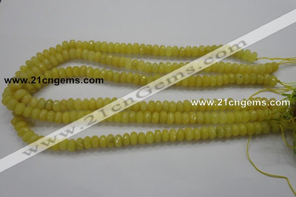 CCN1393 15.5 inches 5*8mm faceted rondelle candy jade beads