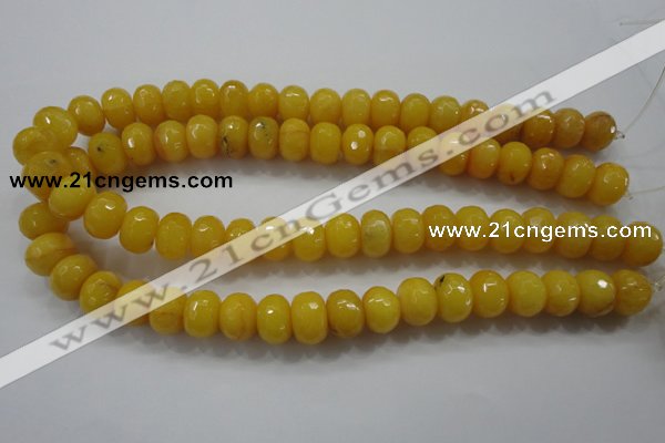 CCN1396 15.5 inches 10*14mm faceted rondelle candy jade beads