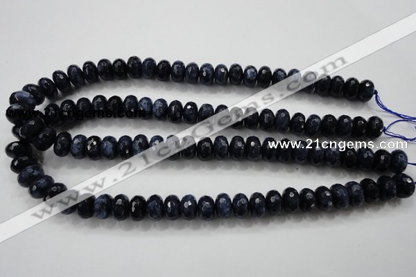 CCN1435 15.5 inches 8*12mm faceted rondelle candy jade beads