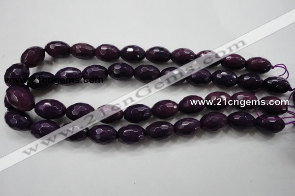 CCN1455 15.5 inches 13*18mm faceted rice candy jade beads wholesale
