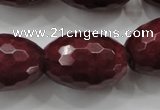 CCN1467 15.5 inches 18*25mm faceted rice candy jade beads wholesale