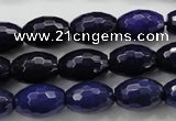 CCN1473 15.5 inches 10*14mm faceted rice candy jade beads wholesale