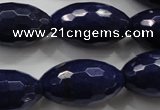 CCN1479 15.5 inches 15*25mm faceted rice candy jade beads wholesale