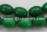 CCN1484 15.5 inches 12*16mm faceted rice candy jade beads wholesale