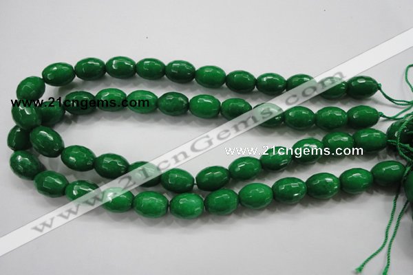 CCN1484 15.5 inches 12*16mm faceted rice candy jade beads wholesale