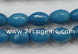 CCN1493 15.5 inches 10*14mm faceted rice candy jade beads wholesale