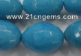 CCN1497 15.5 inches 18*25mm faceted rice candy jade beads wholesale