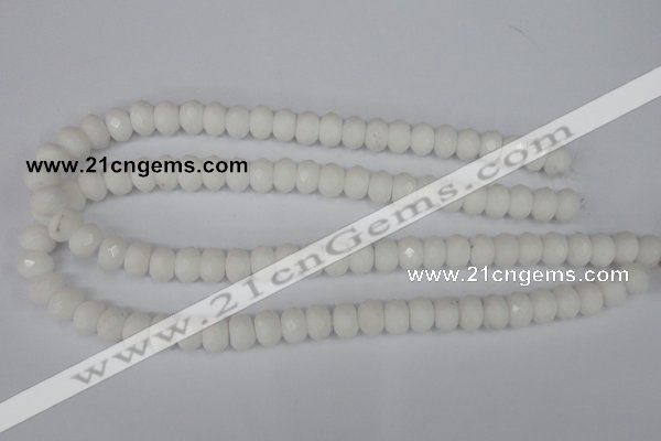 CCN150 15.5 inches 8*12mm faceted rondelle candy jade beads