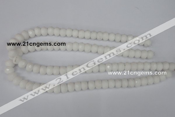 CCN150 15.5 inches 8*12mm faceted rondelle candy jade beads