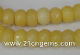 CCN151 15.5 inches 8*12mm faceted rondelle candy jade beads