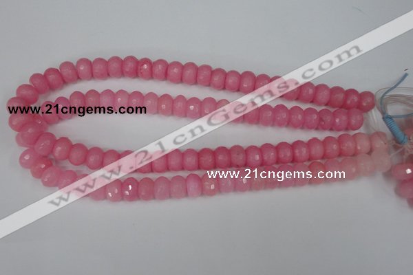 CCN152 15.5 inches 8*12mm faceted rondelle candy jade beads