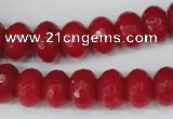 CCN153 15.5 inches 8*12mm faceted rondelle candy jade beads