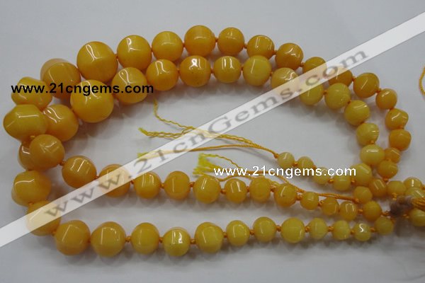 CCN1532 15.5 inches 8*8mm - 20*20mm pumpkin candy jade beads