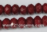 CCN154 15.5 inches 8*12mm faceted rondelle candy jade beads