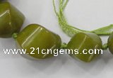 CCN1542 15.5 inches 10*14mm - 20*25mm twisted tetrahedron candy jade beads