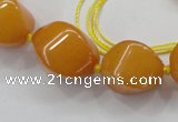 CCN1546 15.5 inches 10*14mm - 20*30mm twisted tetrahedron candy jade beads