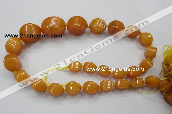 CCN1546 15.5 inches 10*14mm - 20*30mm twisted tetrahedron candy jade beads