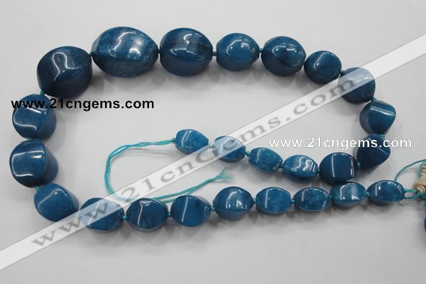 CCN1548 15.5 inches 10*14mm - 20*30mm twisted tetrahedron candy jade beads