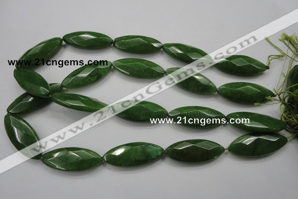 CCN1550 15.5 inches 15*40mm faceted marquise candy jade beads