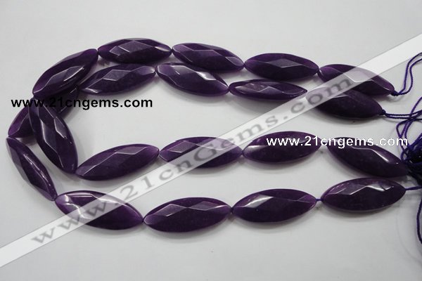 CCN1552 15.5 inches 15*40mm faceted marquise candy jade beads