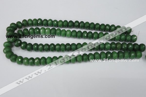 CCN156 15.5 inches 8*12mm faceted rondelle candy jade beads