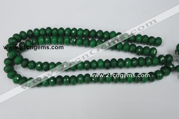 CCN157 15.5 inches 8*12mm faceted rondelle candy jade beads