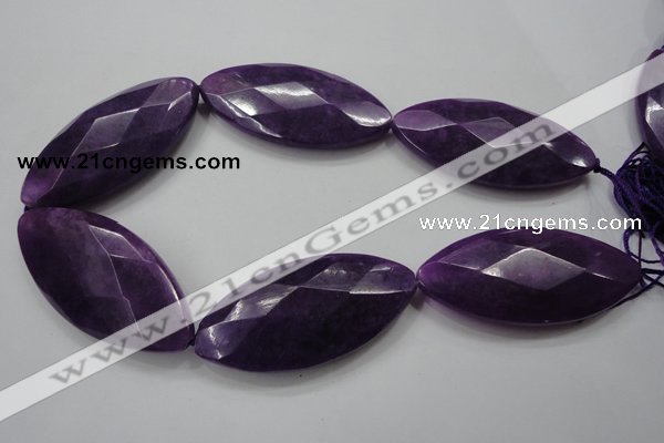 CCN1570 15.5 inches 30*64mm faceted marquise candy jade beads