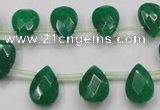 CCN1584 15.5 inches 10*14mm briolette candy jade beads wholesale