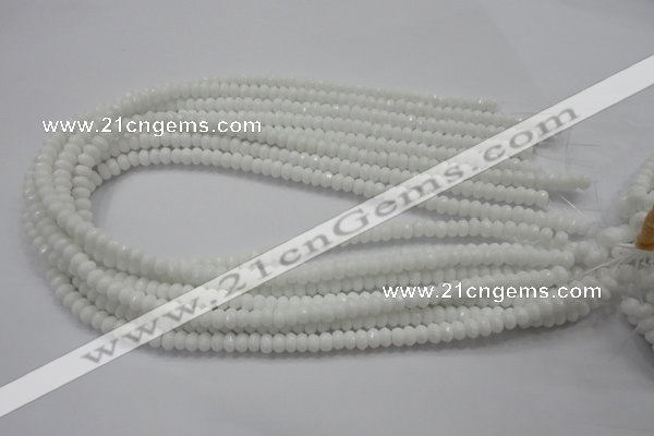 CCN1592 15.5 inches 4*6mm faceted rondelle candy jade beads