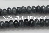 CCN1601 15.5 inches 6*10mm faceted rondelle candy jade beads