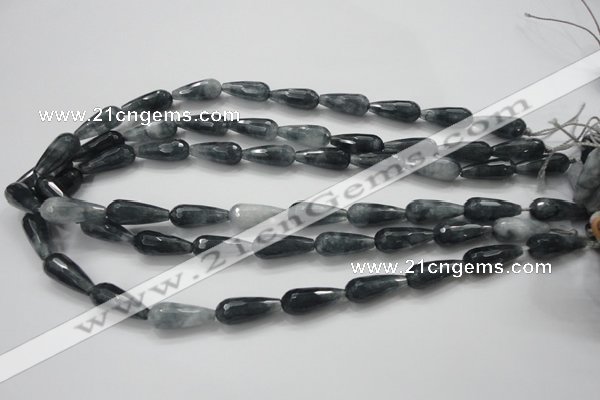 CCN1608 15.5 inches 8*20mm faceted teardrop candy jade beads