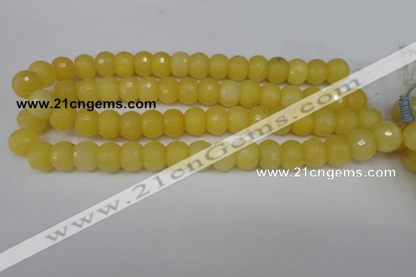 CCN161 15.5 inches 12*16mm faceted rondelle candy jade beads