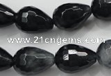 CCN1610 15.5 inches 13*18mm faceted teardrop candy jade beads