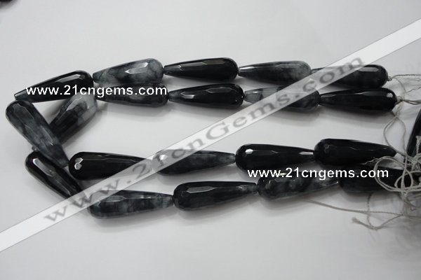 CCN1614 15.5 inches 14*40mm faceted teardrop candy jade beads