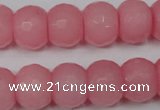 CCN163 15.5 inches 12*16mm faceted rondelle candy jade beads