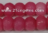 CCN164 15.5 inches 12*16mm faceted rondelle candy jade beads