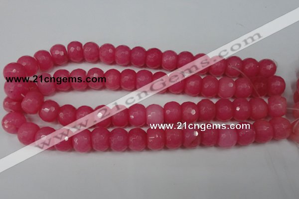 CCN164 15.5 inches 12*16mm faceted rondelle candy jade beads