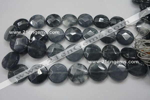 CCN1654 15.5 inches 25mm faceted coin candy jade beads