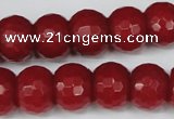 CCN166 15.5 inches 12*16mm faceted rondelle candy jade beads