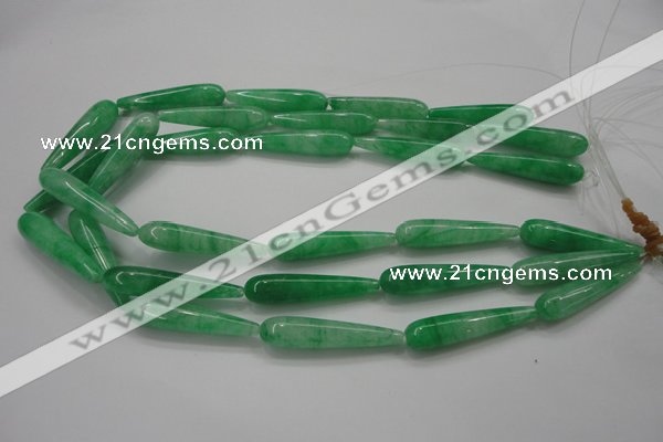 CCN1665 15.5 inches 8*40mm teardrop candy jade beads wholesale