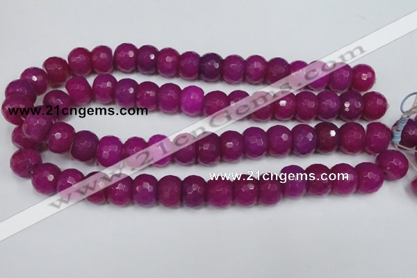 CCN167 15.5 inches 12*16mm faceted rondelle candy jade beads