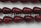 CCN1672 15.5 inches 10*14mm teardrop candy jade beads wholesale