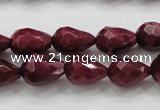 CCN1675 15.5 inches 10*14mm faceted teardrop candy jade beads wholesale